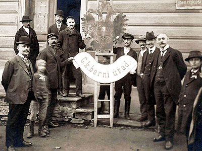 Berní úřad v Pardubicích v roce 1918